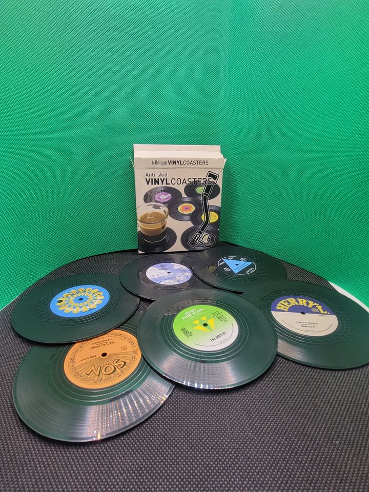 Music & Record Lovers - 6 Piece Vinyl Record Coasters Set