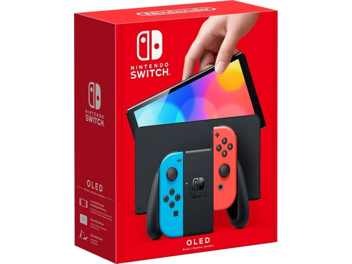 Nintendo Switch Gaming Console with Neon Blue and Neon Red Joy‑Con - Play at Home and On-the-Go