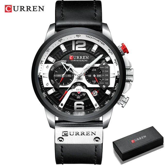 Curren White/Black Men's Wrist Watch