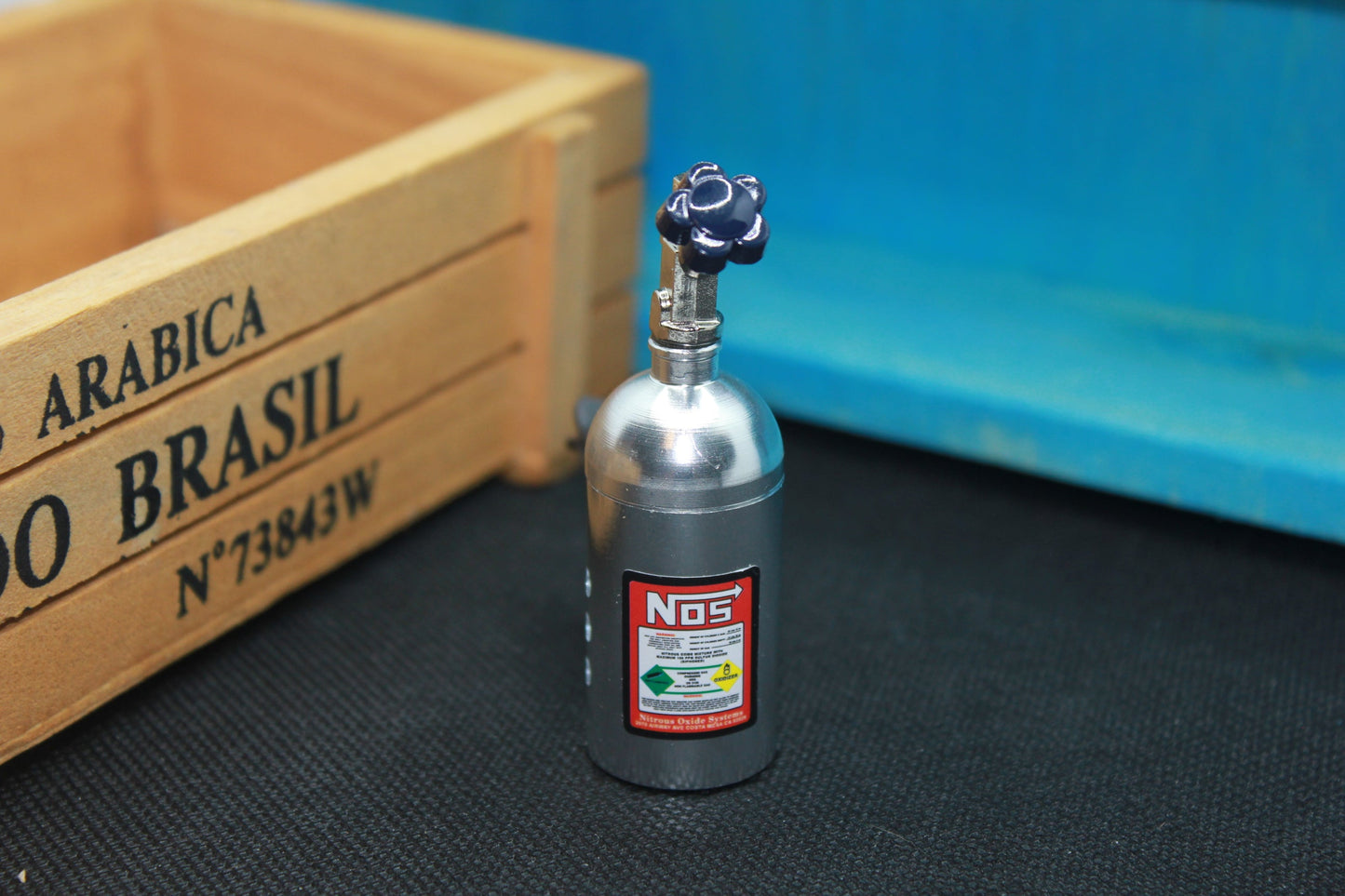 Ultimate Car Enthusiast Combo: Turbo Keychain & NOS Bottle Air Freshener - Fast Shipping from Joplin, MO Chrome